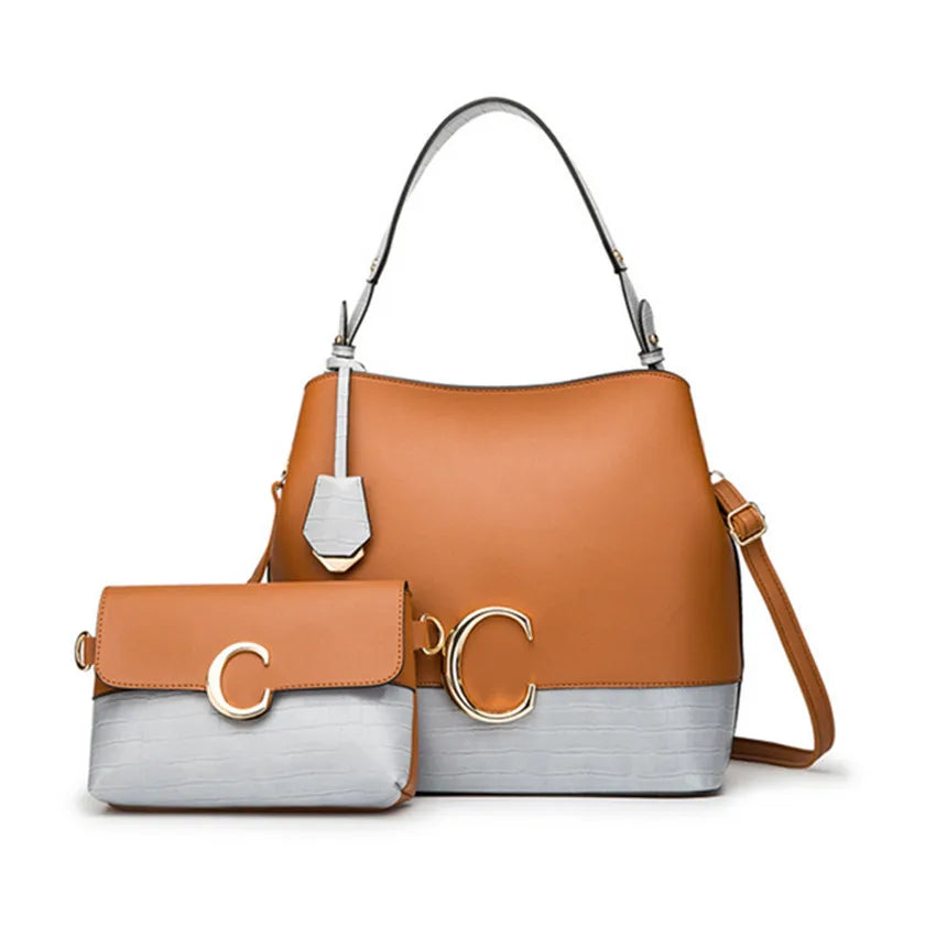 Female Handbag Set 3-Piece Tote Shoulder Crossbody Bag
