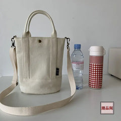 One-Shoulder Canvas School Bag Multi-Function Handbag