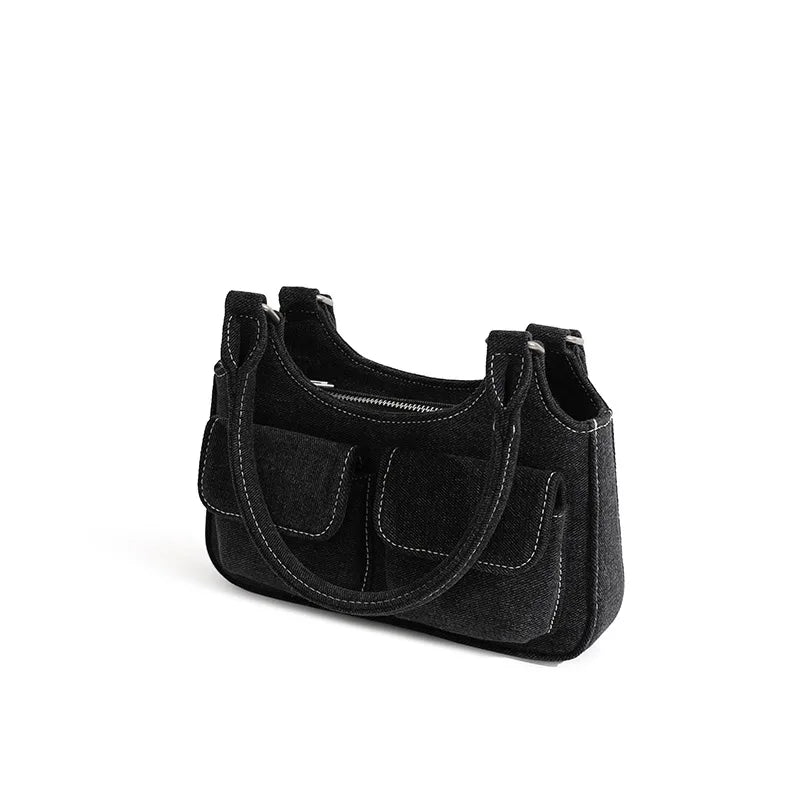 Denim Cloth Underarm Bag Women's Shoulder Bag