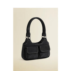 Denim Cloth Underarm Bag Women's Shoulder Bag