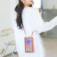 Small Shoulder Bag Women PU Leather Crossbody Touch Screen Phone Bag