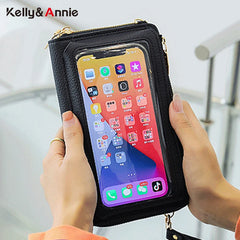 Small Shoulder Bag Women PU Leather Crossbody Touch Screen Phone Bag