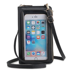 Small Shoulder Bag Women PU Leather Crossbody Touch Screen Phone Bag