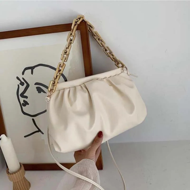 Soft Leather Crossbody Bag for Women Cloud Bag Handbag Clutches