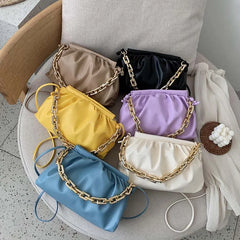 Soft Leather Crossbody Bag for Women Cloud Bag Handbag Clutches