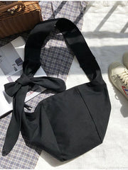 Canvas Bag Student Literature Retro Dumpling Bag One Shoulder Messenger Bag