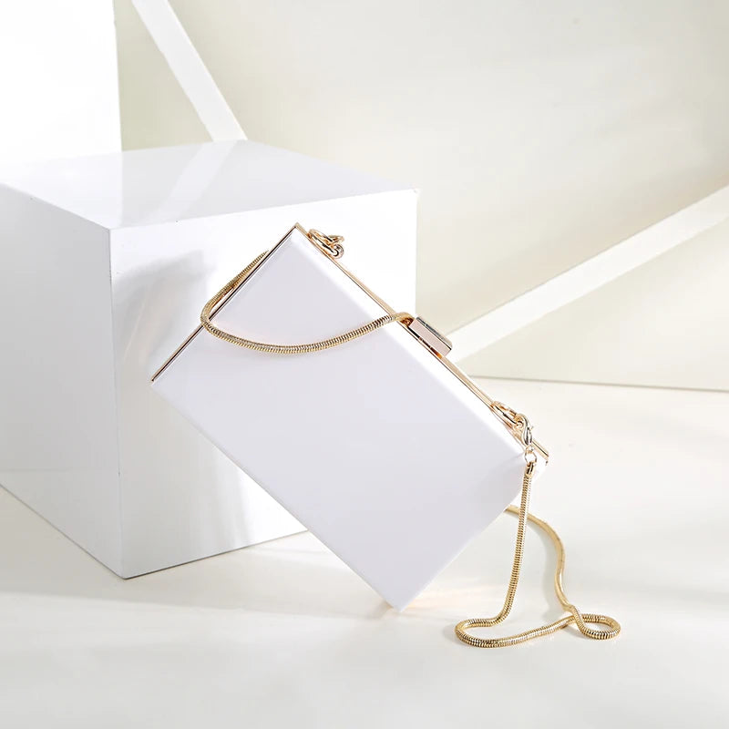 Acrylic Clutch Evening Bag Women Handbag Chain Mini Hand Dinner Banquet Package