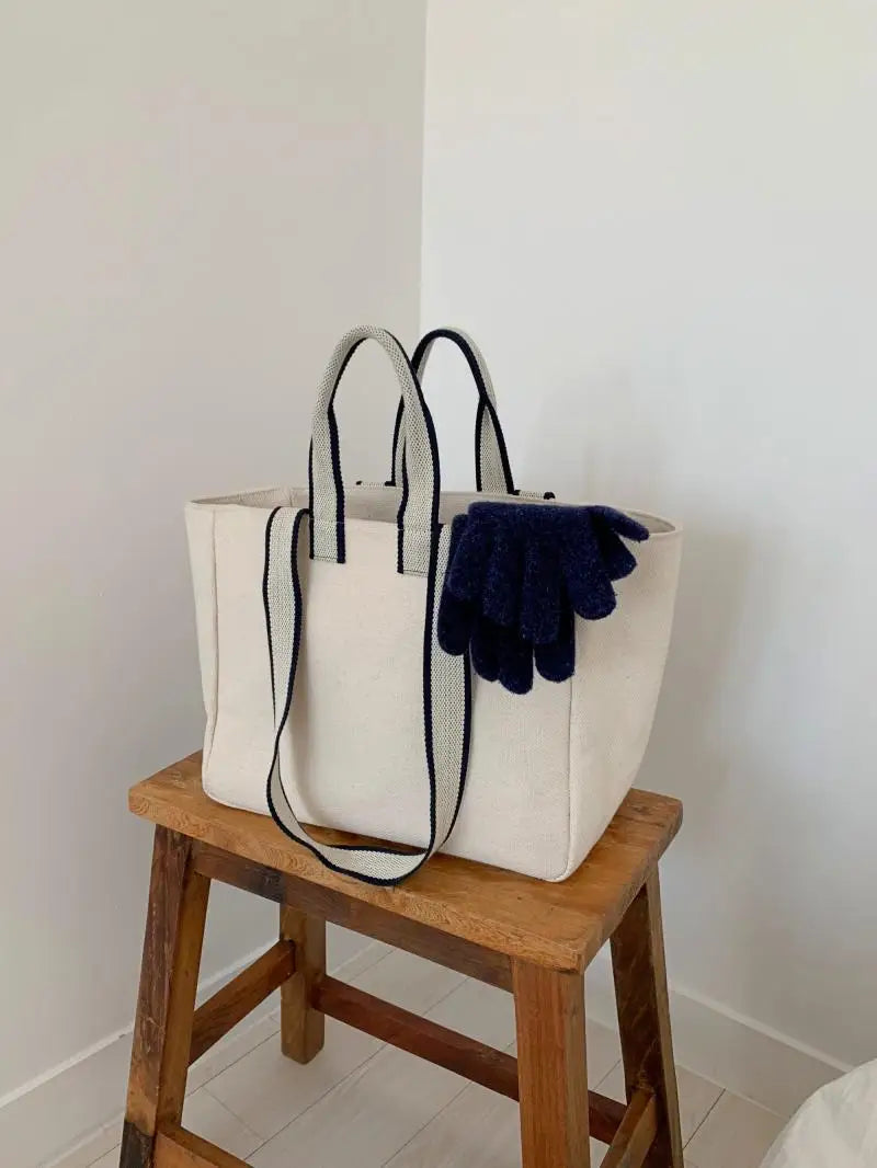 Koren Tote Bag Canvas Casual Shoulder Handbag