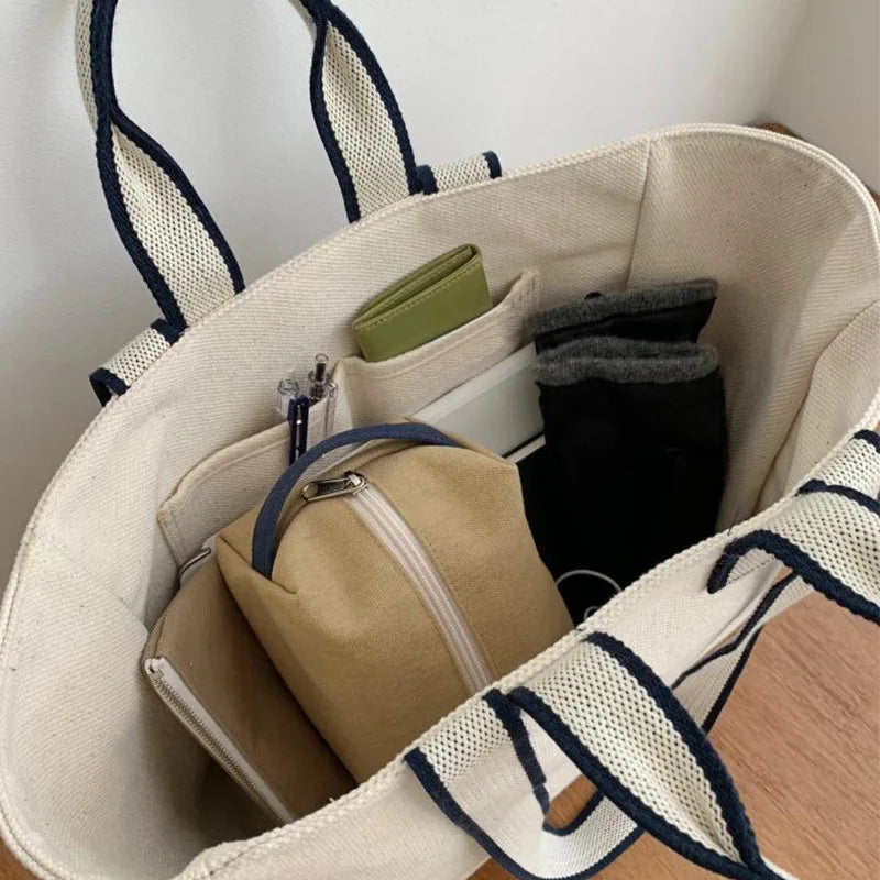 Koren Tote Bag Canvas Casual Shoulder Handbag
