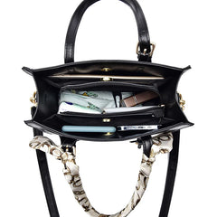 Large Capacity Women's Handbag with Silk Scarf - Shoulder Messenger Bag