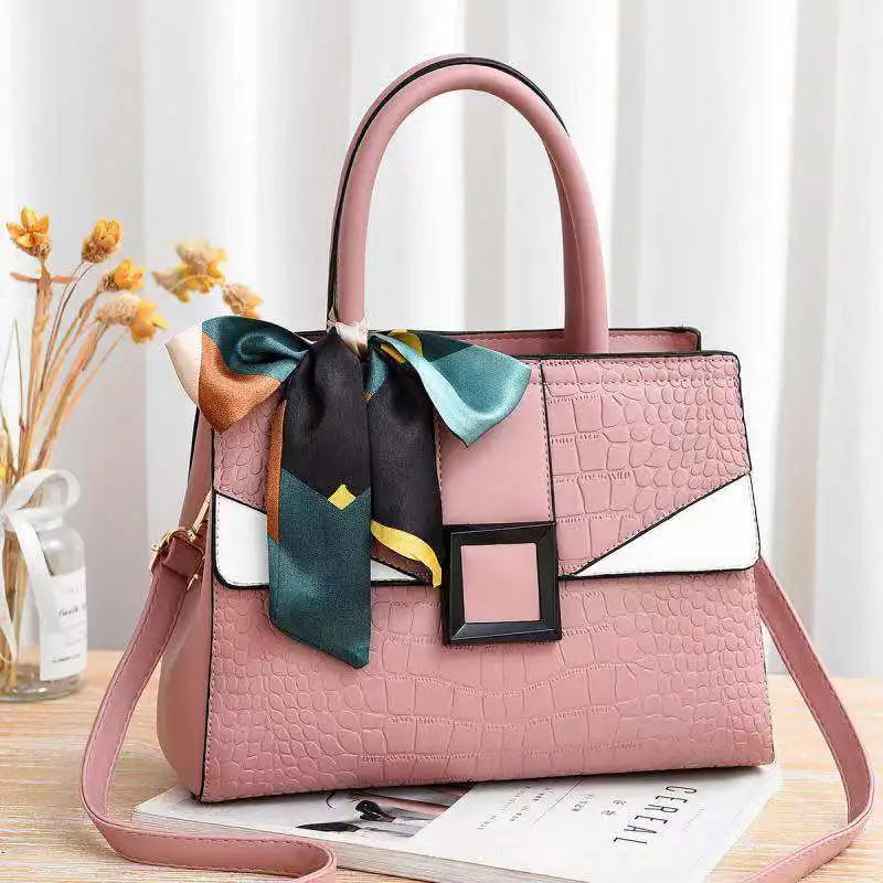 Crocodile Pattern Ladies Handbag Large Capacity One-shoulder Diagonal Bag