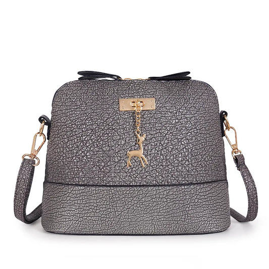 Women's Crossbody Shoulder Bag PU Zipper Bag Scratch Resistant Female Messenger