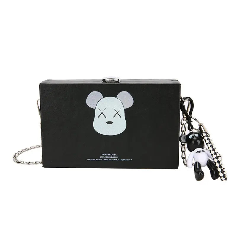 Women Animal Printed Square Messenger Bag Chain Cross Body
