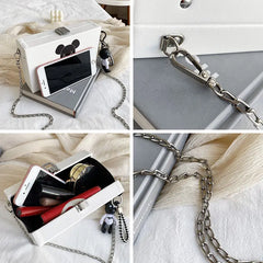 Women Animal Printed Square Messenger Bag Chain Cross Body