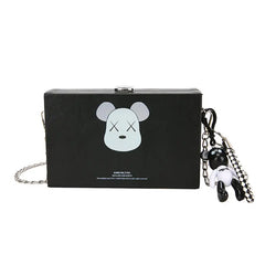 Women Animal Printed Square Messenger Bag Chain Cross Body