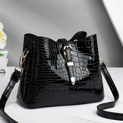 Stone Grain Bucket Bag Large Capacity Shoulder Bag