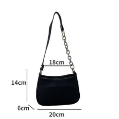 Square Shoulder Messenger Bag Women Underarm European Street Style