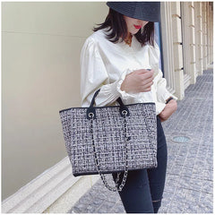 Wool Handbag Casual Big Capacity Shoulder Bag