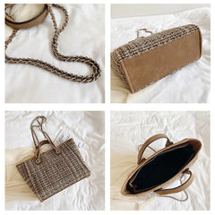 Wool Handbag Casual Big Capacity Shoulder Bag