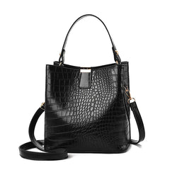 Stone Pattern Bucket Bag Women Shoulder Messenger Crossbody Bag