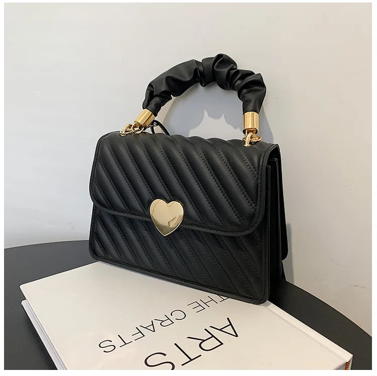 Pleated Hand-held Shoulder Bag Women's Bag