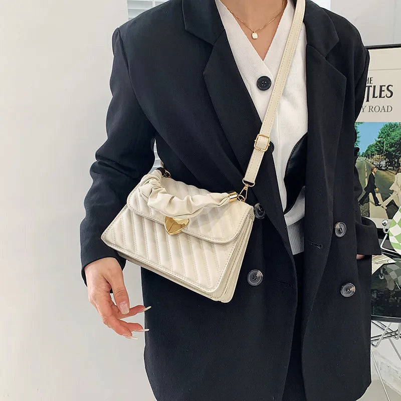 Pleated Hand-held Shoulder Bag Women's Bag