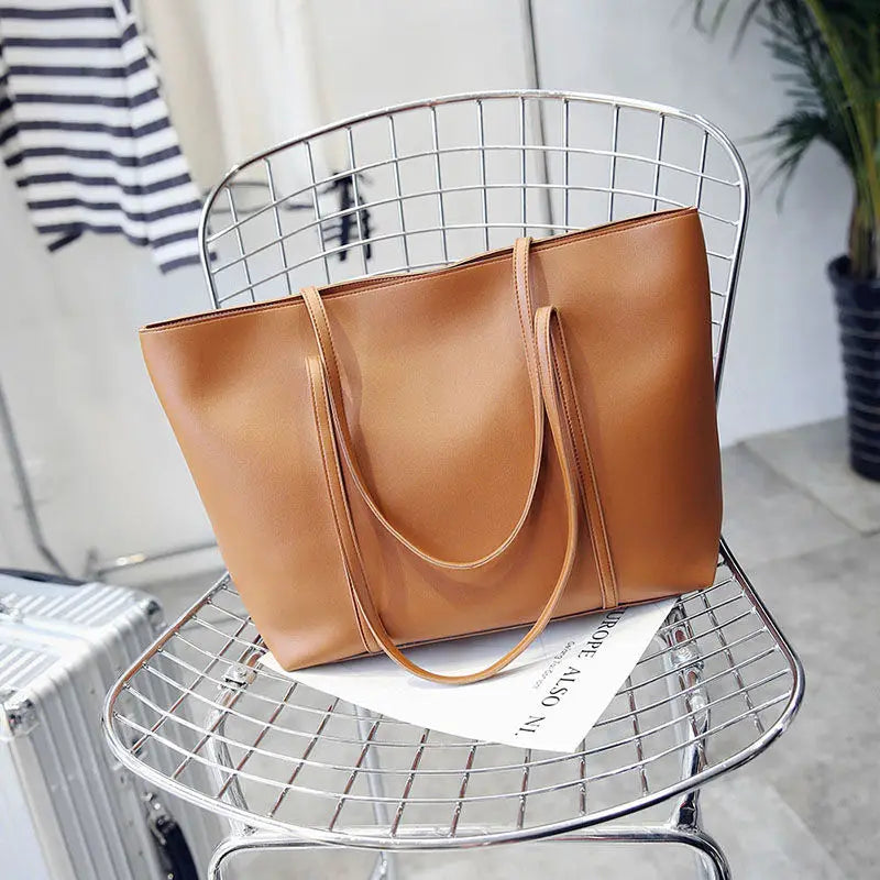 Solid Minimalist Tote Bag for Women E287