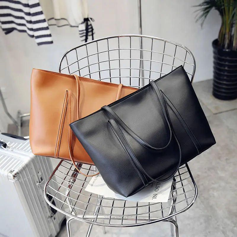 Solid Minimalist Tote Bag for Women E287