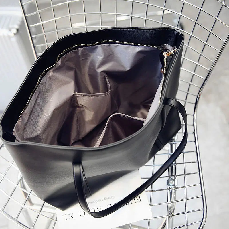 Solid Minimalist Tote Bag for Women E287