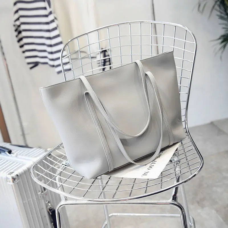 Solid Minimalist Tote Bag for Women E287