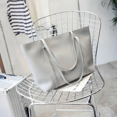 Solid Minimalist Tote Bag for Women E287