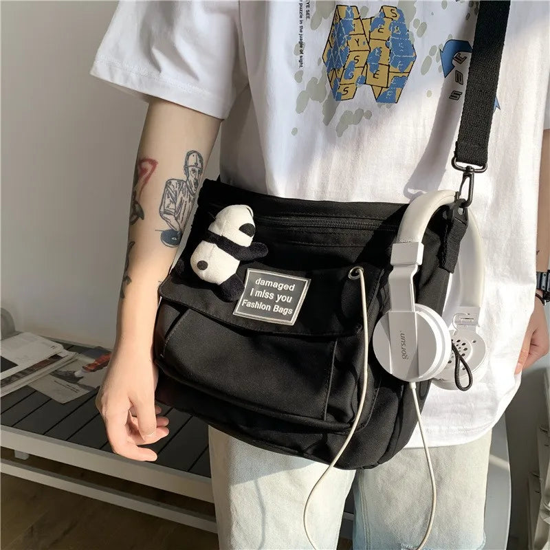 Japanese Crossbody Bag for College Students Large Capacity Shoulder Bag