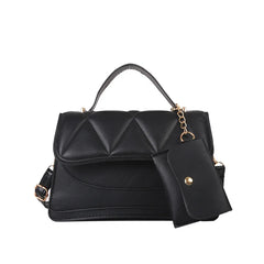 Retro Style Shoulder Messenger Bag Rhombic Indentation Portable Small Square Bag