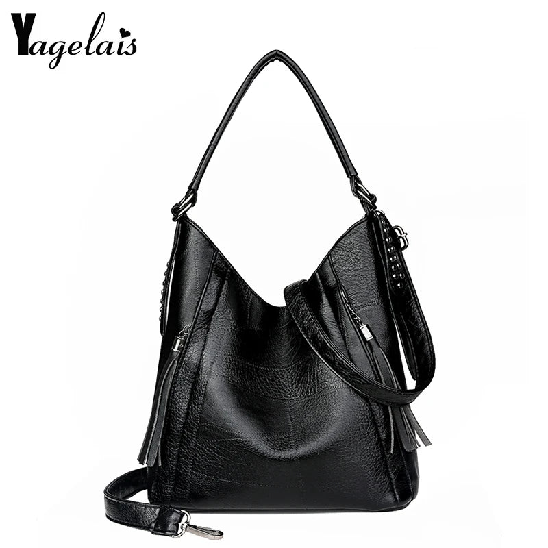Vintage Leather Dumplings Shoulder Bag Large Capacity Crossbody Bags