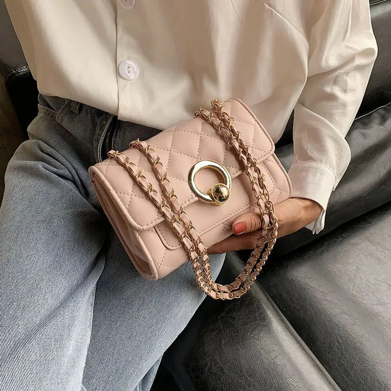 Embroidery One-shoulder Small Fragrance Diamond Chain Bag Women