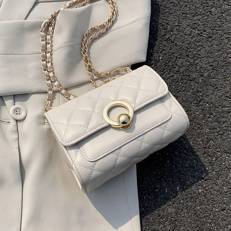 Embroidery One-shoulder Small Fragrance Diamond Chain Bag Women
