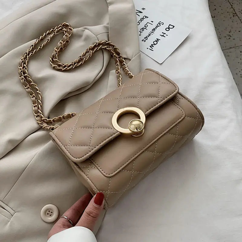 Embroidery One-shoulder Small Fragrance Diamond Chain Bag Women