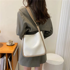 Women's Spring Shoulder Cross Body Bucket Bag Portable Large Capacity
