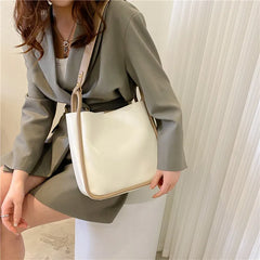 Women's Spring Shoulder Cross Body Bucket Bag Portable Large Capacity