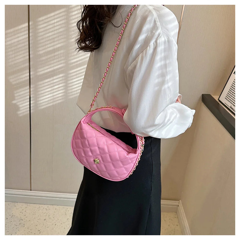 Soft Leather Chain Crossbody Bag Women's Handbags Purse