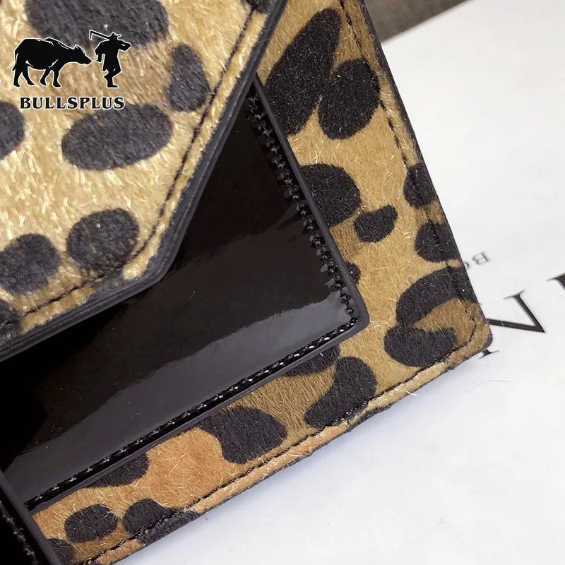 Leopard Print Small Square Bag Chain One-Shoulder Messenger Bag