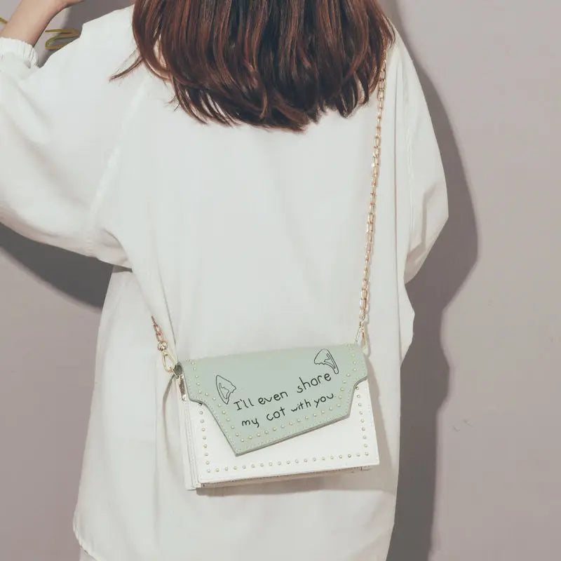 Small Fresh Messenger Bag Spring All-Match Texture Ins Women's Bag