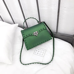 Matte Jelly Rivet Nail Messenger Bag for Women