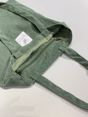 Corduroy Large Tote Shopping School Work Handbag