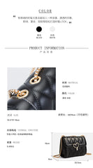 PU Leather Single Shoulder Handbag Rhombus Chain Messenger Bag