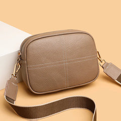 Cowhide Shoulder Messenger Bag Soft Leather Handbag