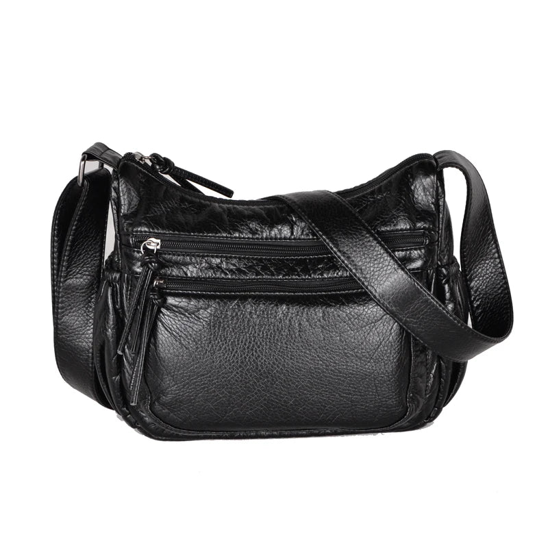 Women's Crossbody Messenger Bag Soft PU Leather Shoulder Bag