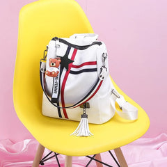 Retro Zipper PU Leather Backpack for Women