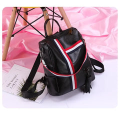 Retro Zipper PU Leather Backpack for Women