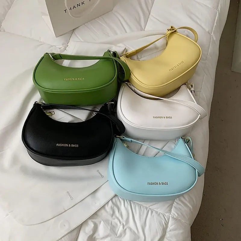 Half-moon Small Underarm Bags Mini Clutch Bag Ladies Handbag